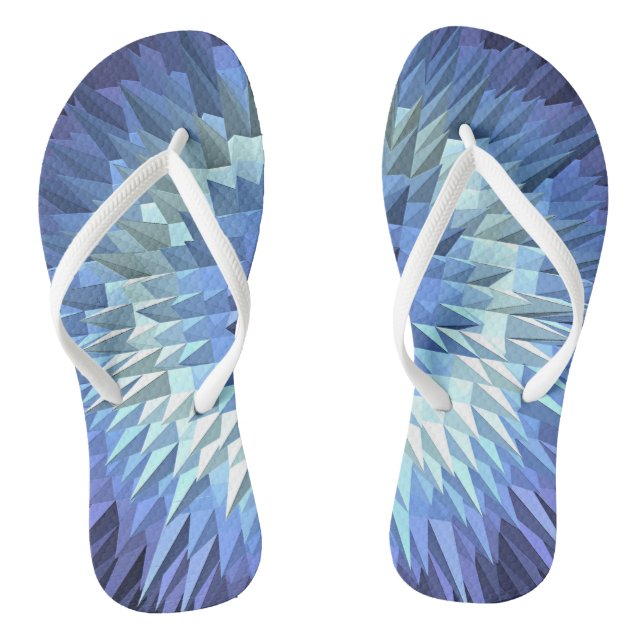 abstract geometric poligonal texture thongs (Footbed)