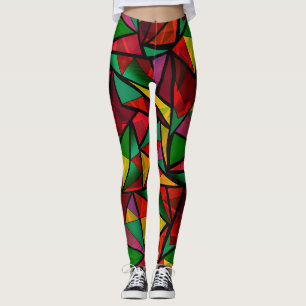 Abstract , geometric , polygonal leggings
