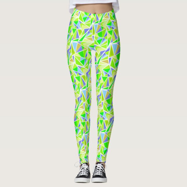 Abstract , geometric , polygonal leggings (Front)
