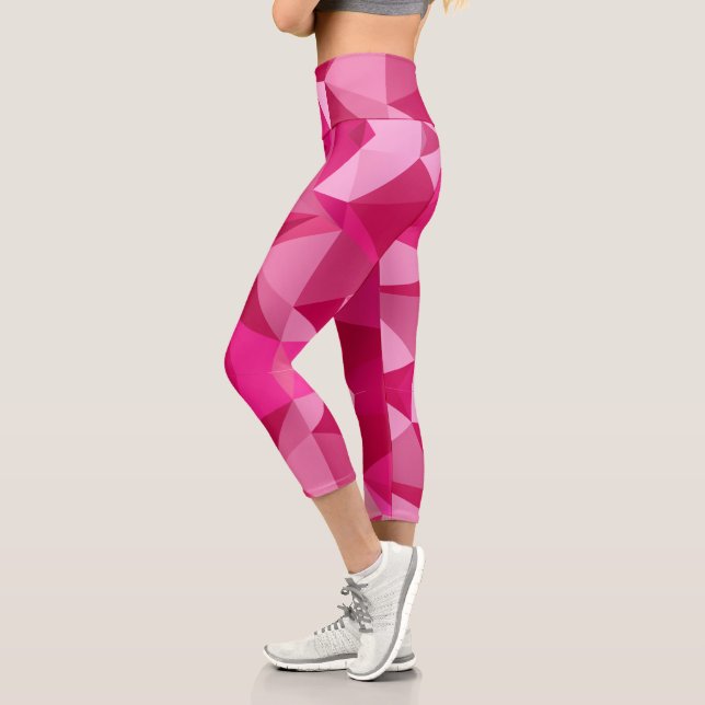 Abstract Geometric Print Capri Leggings Style (Left)