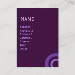 ABSTRACT GEOMETRIC PURPLE GREY CIRCLES BUSINESS CARD