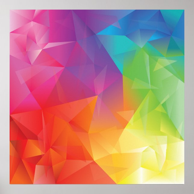 Abstract Geometric Rainbow Poster (Front)