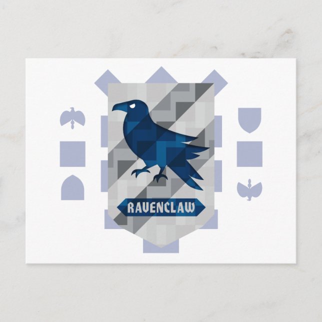 Abstract Geometric RAVENCLAW™ Crest Invitation Postcard (Front)