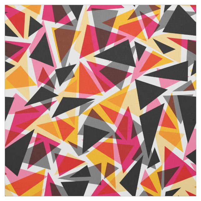 Abstract, Geometric, Red and Black Fabric (Swatch)