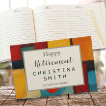 Abstract Geometric Retro Playful Retirement Party