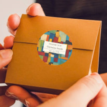 Abstract Geometric Retro Retirement Thank You