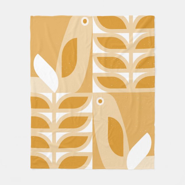 Abstract geometric retro seamless pattern fleece blanket (Front)