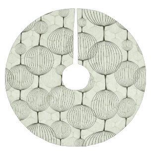 Abstract geometric, seamless background pattern. brushed polyester tree skirt