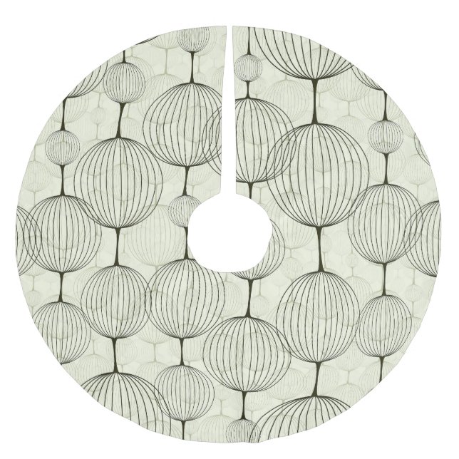 Abstract geometric, seamless background pattern. brushed polyester tree skirt (Front)