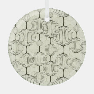Abstract geometric, seamless background pattern. glass tree decoration
