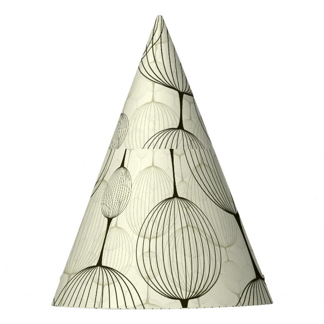 Abstract geometric, seamless background pattern. party hat (Front)