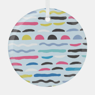 Abstract Geometric Seamless Decorative Pattern. Glass Tree Decoration