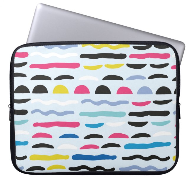 Abstract geometric seamless decorative pattern  laptop sleeve (Front)