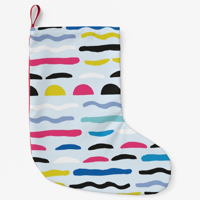 Abstract geometric seamless decorative pattern  small christmas stocking (Front)