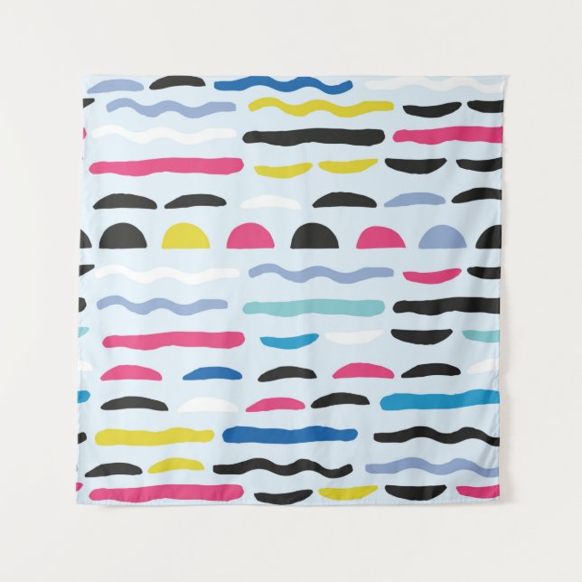 Abstract geometric seamless decorative pattern  tapestry (Front)