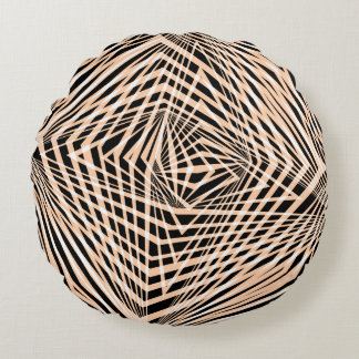 Abstract Geometric Seamless Design Round Cushion