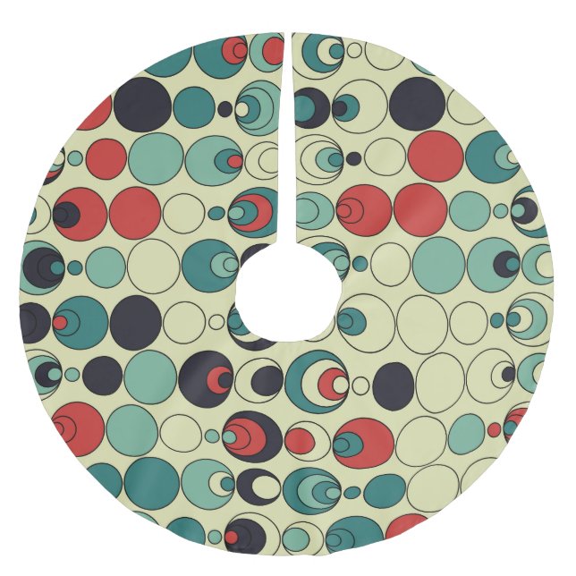 Abstract geometric seamless pattern design. brushed polyester tree skirt (Front)