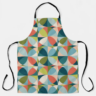 Abstract geometric seamless pattern in mid-century apron