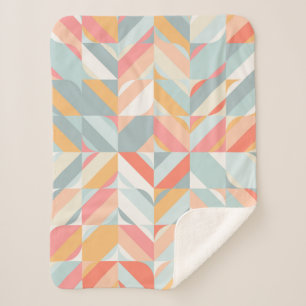Abstract geometric seamless pattern in scandinavia sherpa blanket