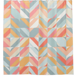 Abstract geometric seamless pattern in scandinavia shower curtain