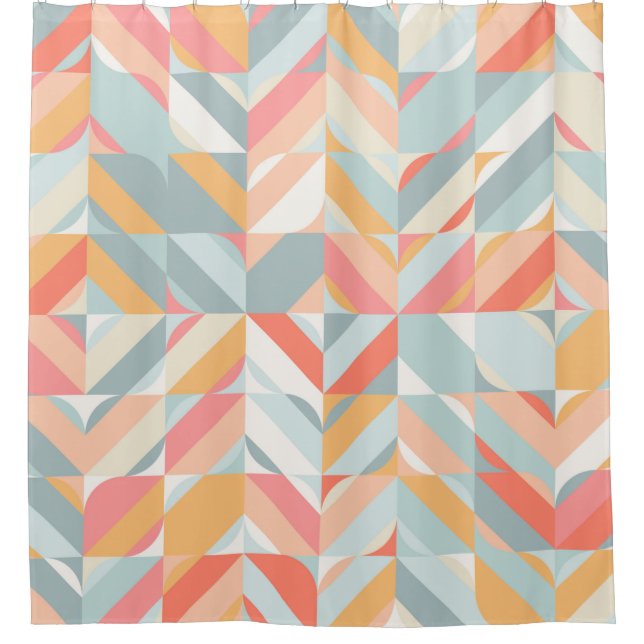 Abstract geometric seamless pattern in scandinavia shower curtain (Front)