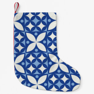 Abstract geometric seamless pattern in scandinavia small christmas stocking