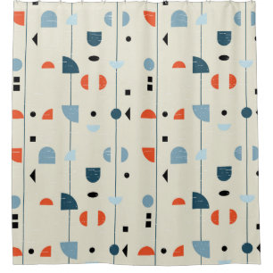 Abstract geometric seamless pattern inspired by mi shower curtain