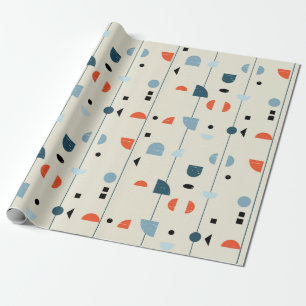 Abstract geometric seamless pattern inspired by mi wrapping paper