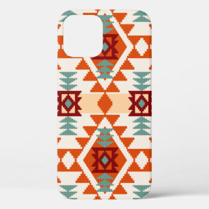 Abstract geometric seamless pattern,native america iPhone 12 case