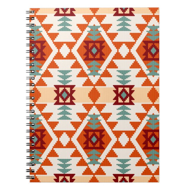 Abstract geometric seamless pattern,native america notebook (Front)
