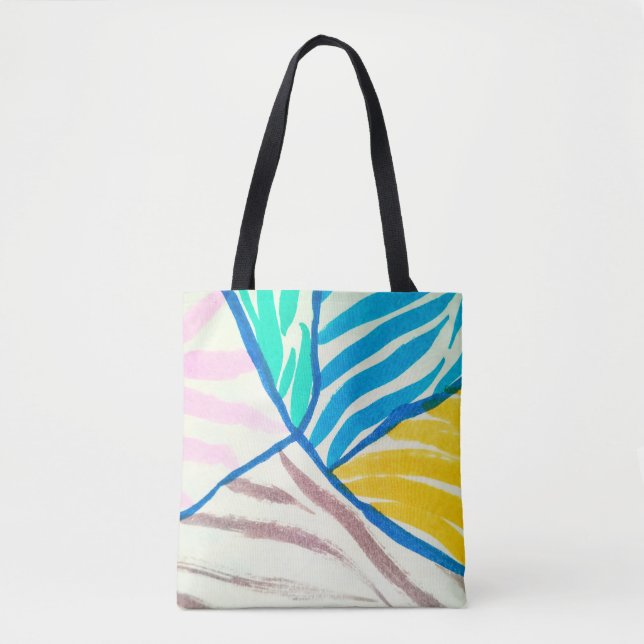Abstract geometric seamless pattern of color cubes tote bag (Front)