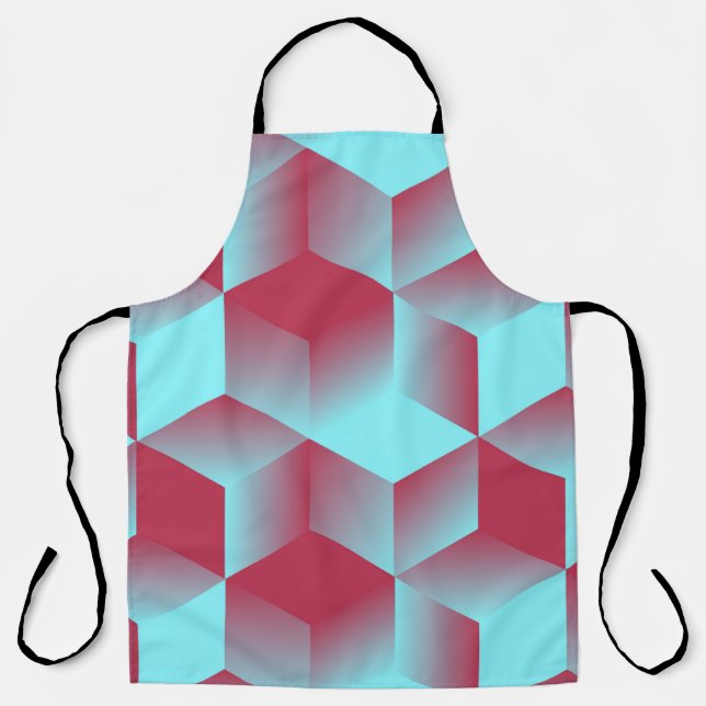 abstract geometric seamless pattern with grid of c apron (Front)