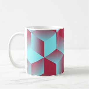 abstract geometric seamless pattern with grid of c coffee mug