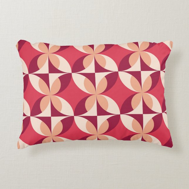 Abstract Geometric: Seamless Textile Design Decorative Cushion (Front)