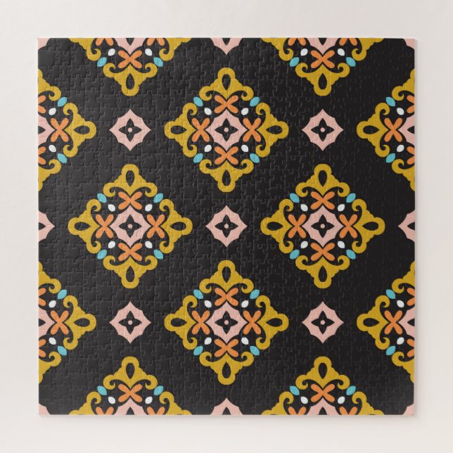 Abstract Geometric: Seamless Vintage Texture Jigsaw Puzzle (Vertical)