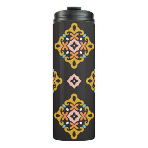 Abstract Geometric: Seamless Vintage Texture Thermal Tumbler