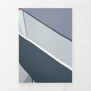 Abstract Geometric Shape 2 Tri-Fold Holiday Card