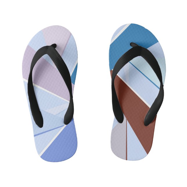Abstract Geometric Shape 3 Kid's Thongs (Footbed)