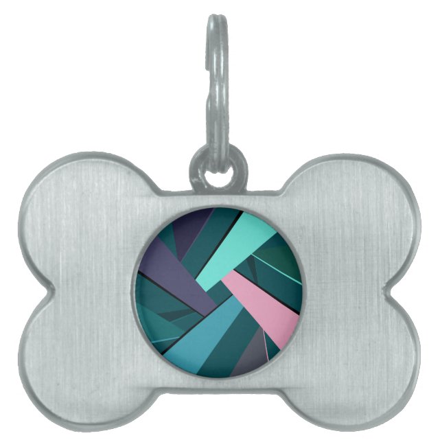 Abstract Geometric Shape 6 Pet ID Tag (Front)