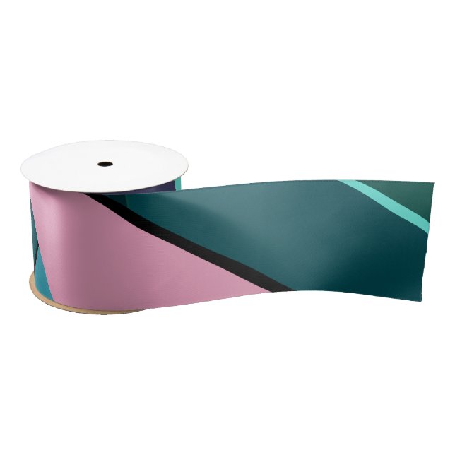 Abstract Geometric Shape 6 Satin Ribbon (Spool)