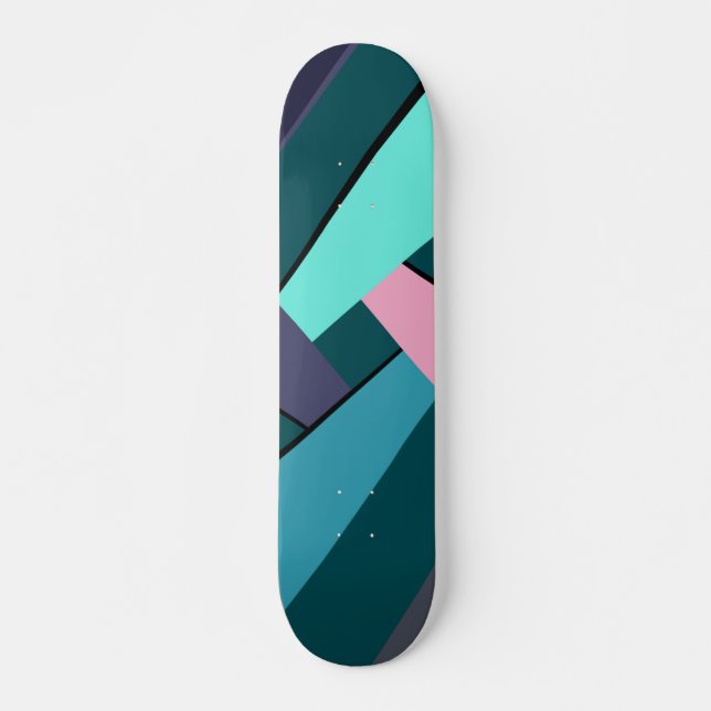 Abstract Geometric Shape 6 Skateboard (Front)