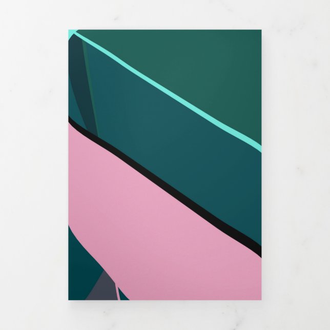 Abstract Geometric Shape 6 Tri-Fold Holiday Card (Cover)