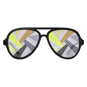 Abstract Geometric Shape 8 Aviator Sunglasses