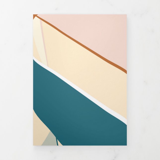 Abstract Geometric Shape Tri-Fold Holiday Card (Cover)