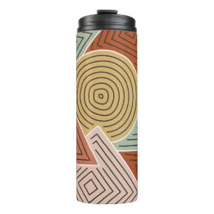 Abstract geometric shapes and lines illustration p thermal tumbler
