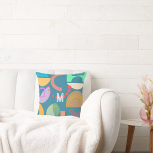 Abstract Geometric Shapes Colourful All-over Print Cushion