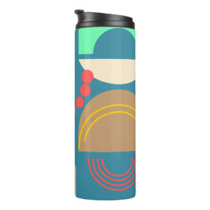 Abstract Geometric Shapes Colourful All-over Print Thermal Tumbler