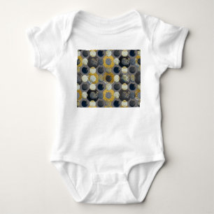 Abstract Geometric Shapes: Colourful Watercolor. Baby Bodysuit