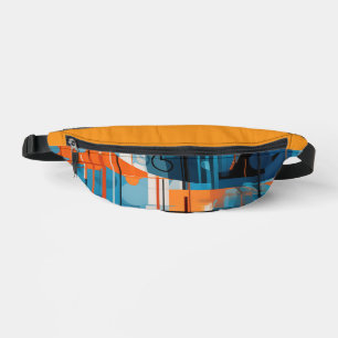 Abstract geometric shapes composition bum bags