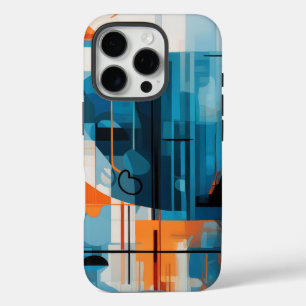 Abstract geometric shapes composition iPhone 16 pro case
